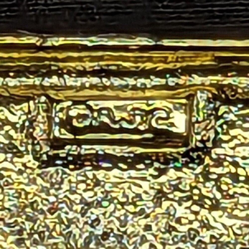 Vintage Signed AJC Gold-Tone Computer Brooch Pin Keyboard & Bar Graph Design - Picture 2 of 4